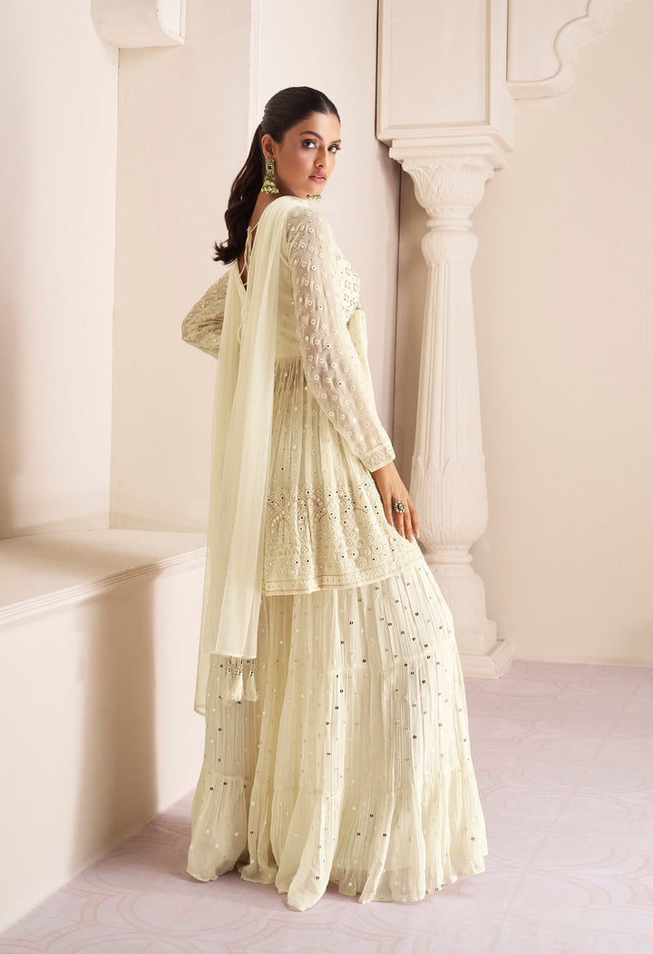 Timeless Elegance in White Designer Anarkali Suit