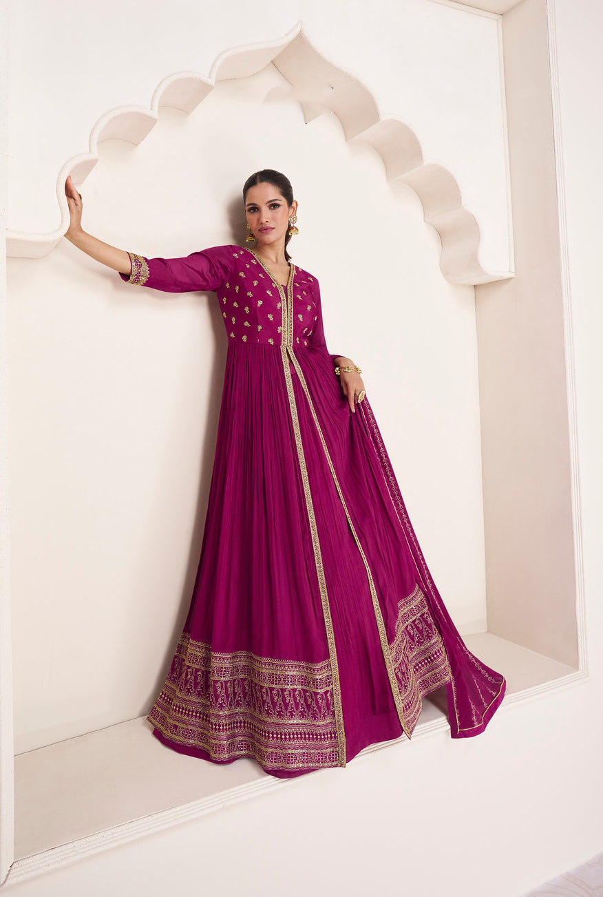 Radiant in Pink Designer Anarkali Suit