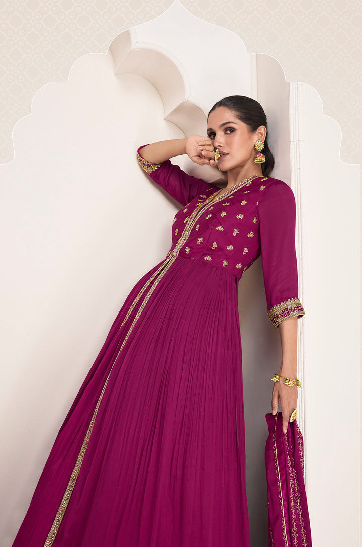 Radiant in Pink Designer Anarkali Suit