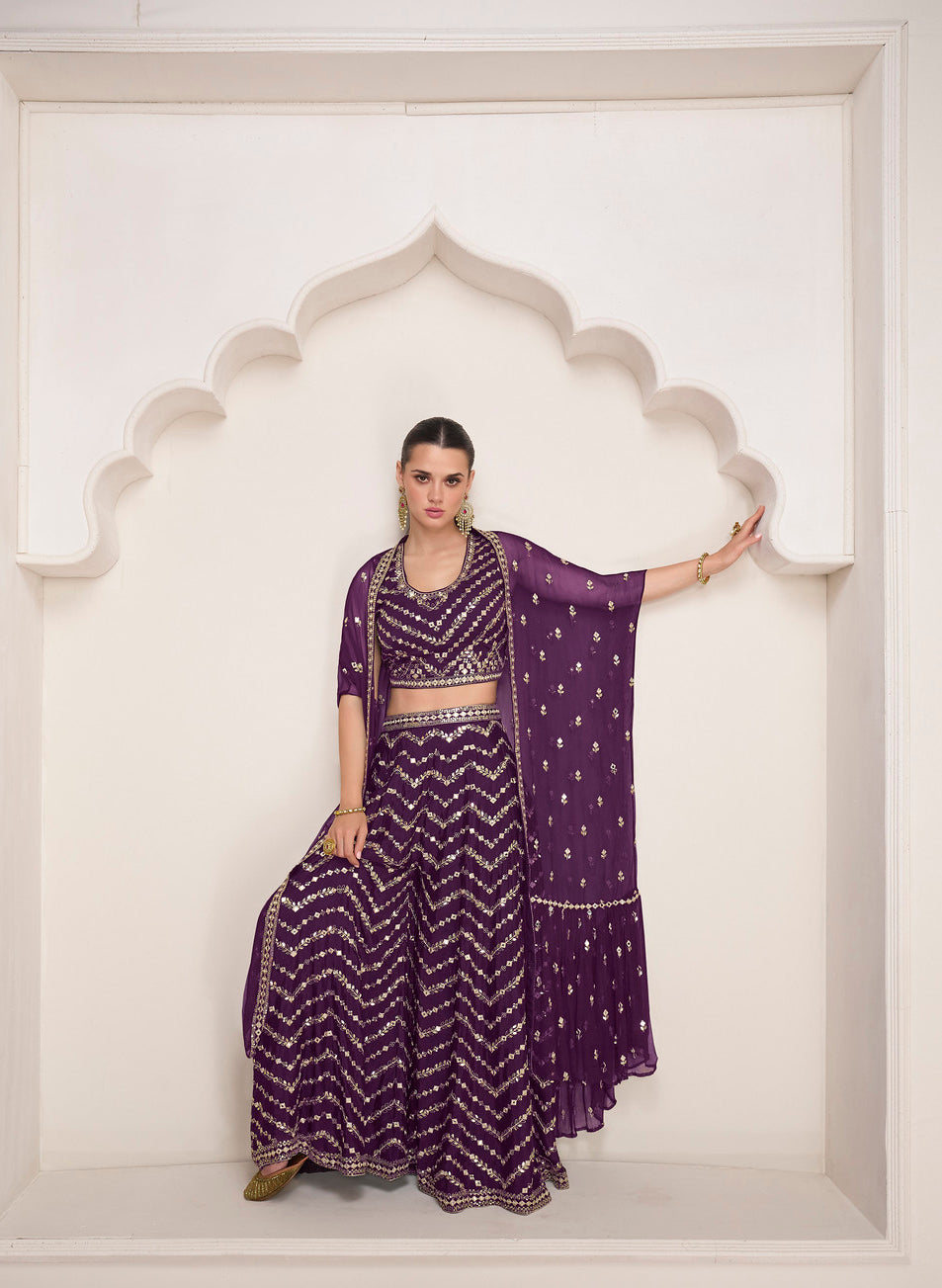 Elegance in Wine Designer Anarkali Suit