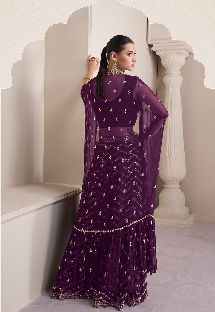 Elegance in Wine Designer Anarkali Suit