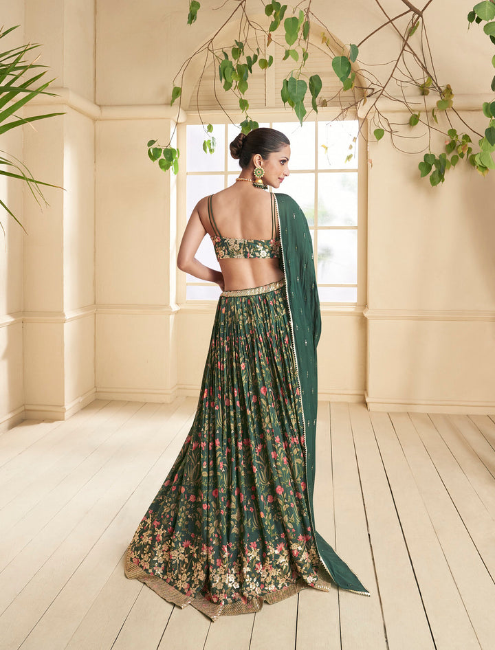 Readymade Designer Lehenga Choli in Green