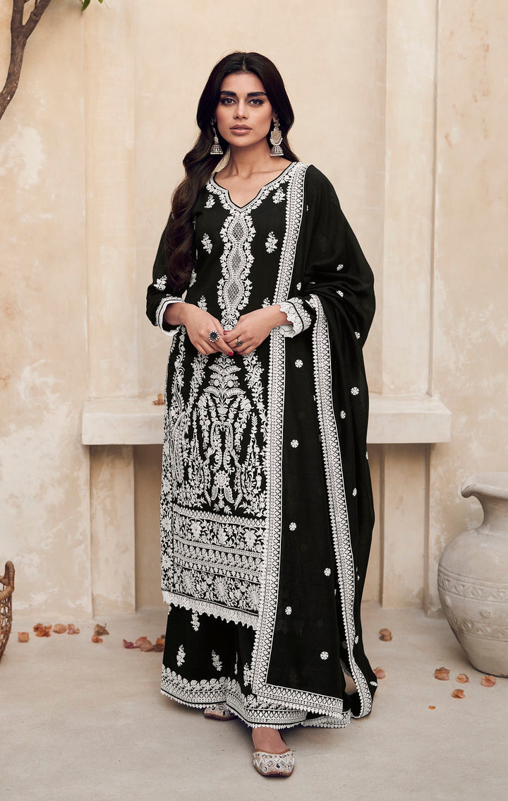 Elegance in Black Designer Salwar Kameez