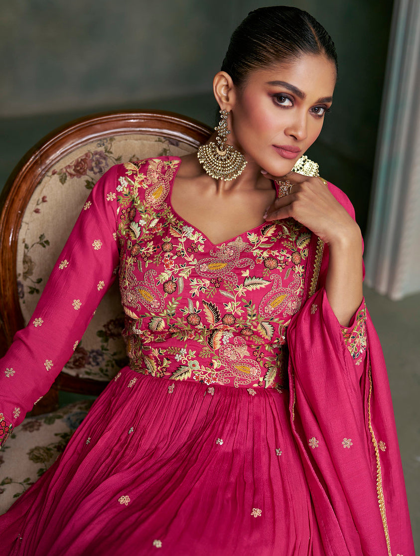 Graceful in Pink Designer Anarkali Suit