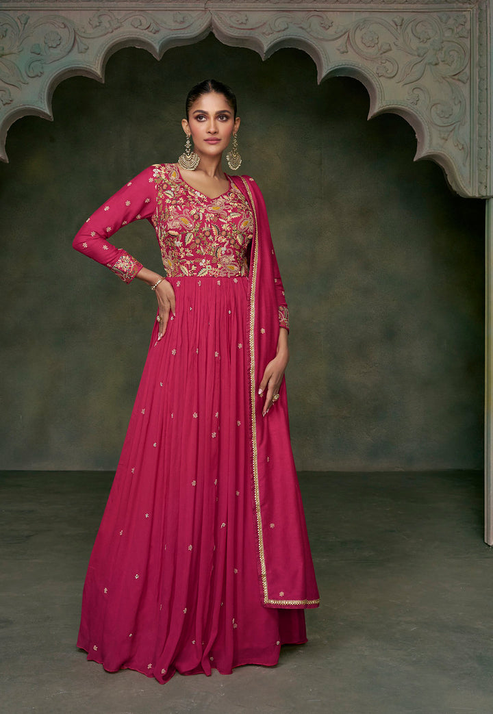 Graceful in Pink Designer Anarkali Suit