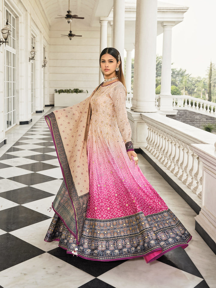 Readymade Elegant Pink Designer Gown