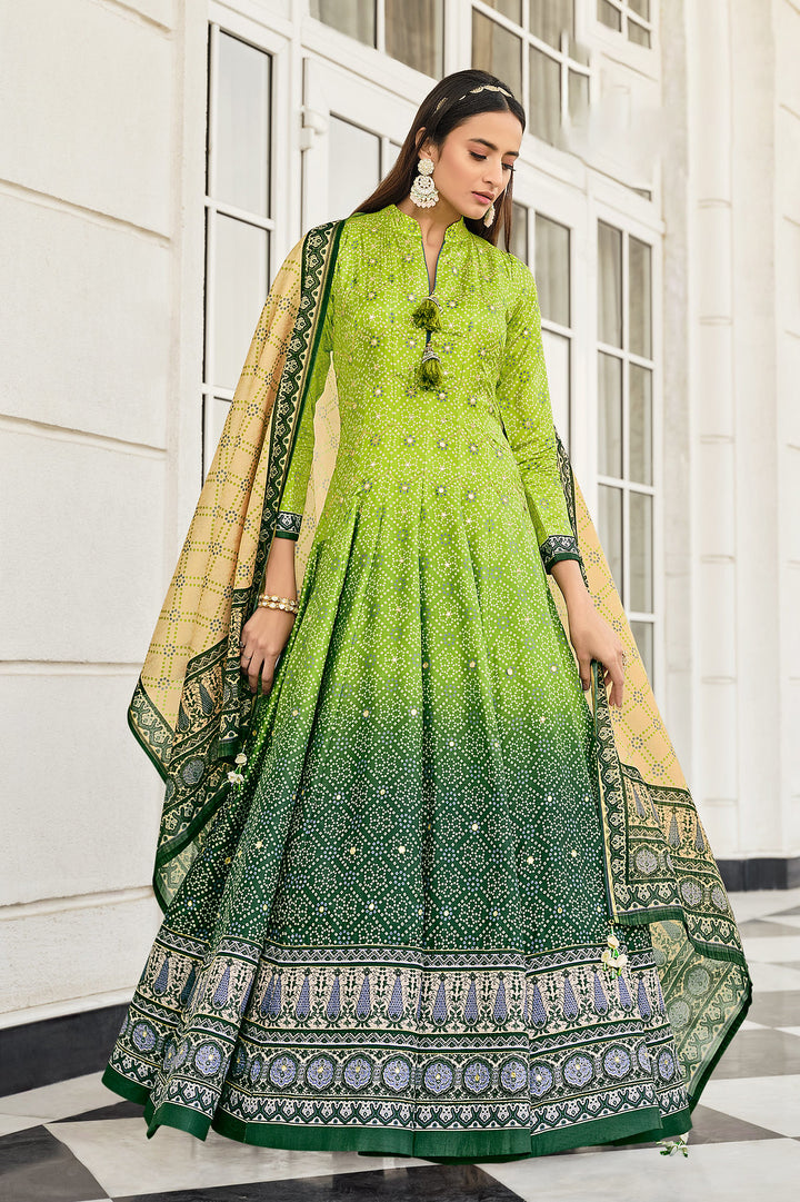 Readymade Stunning Green Designer Gown