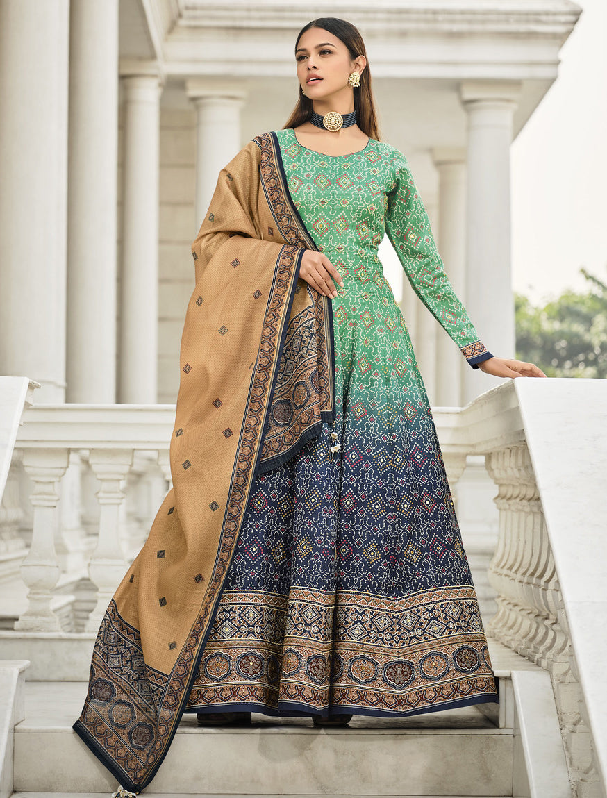 Readymade Elegant Blue Designer Gown