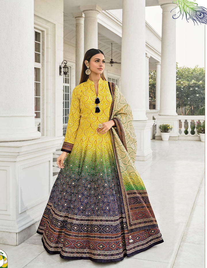 Readymade Elegant Yellow Designer Gown