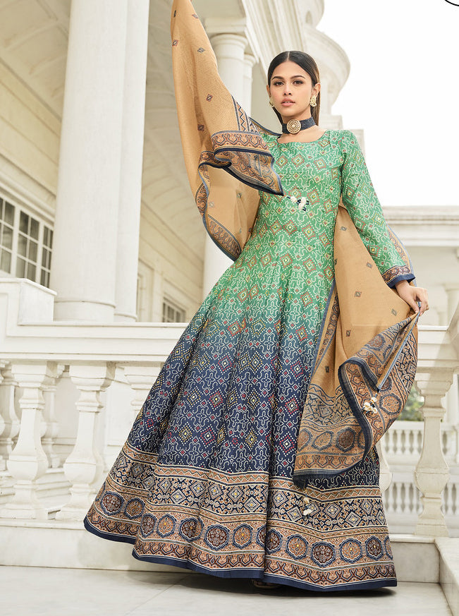 Readymade Elegant Blue Designer Gown