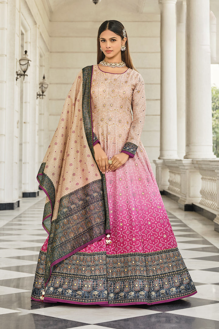 Readymade Elegant Pink Designer Gown