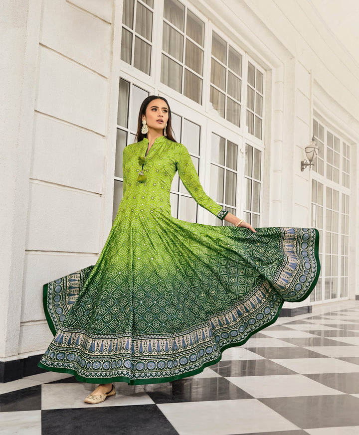 Readymade Stunning Green Designer Gown