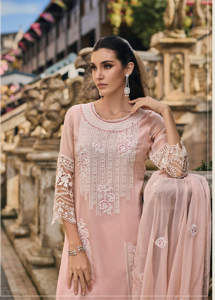 readymade Peach Designer Salwar Kameez