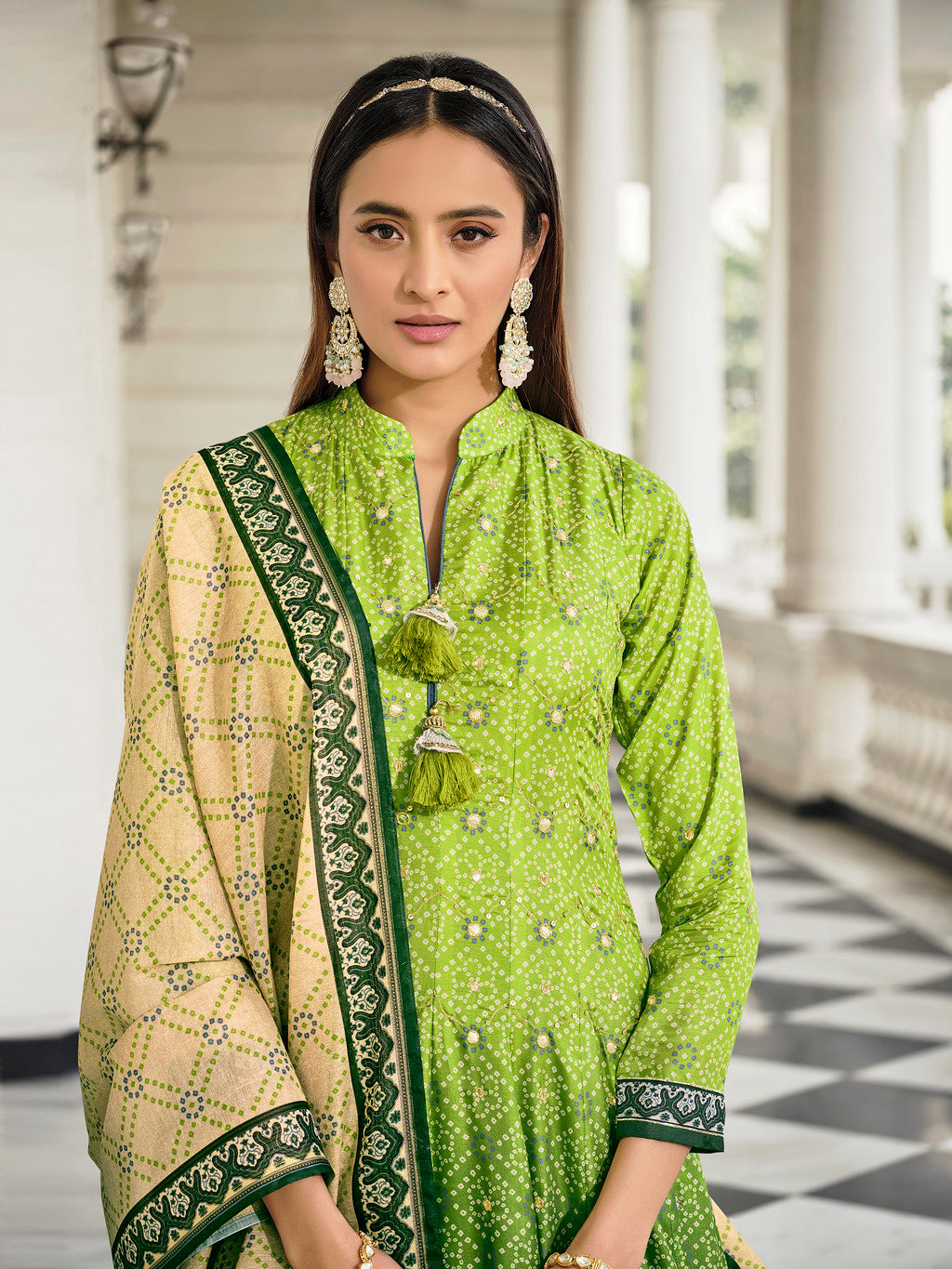 Readymade Stunning Green Designer Gown