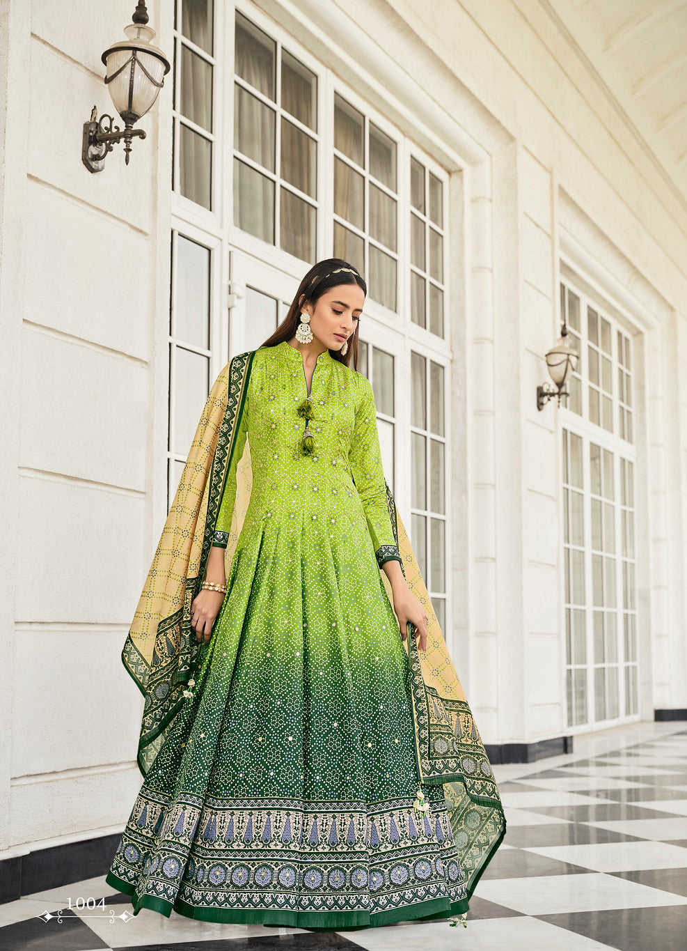 Readymade Stunning Green Designer Gown