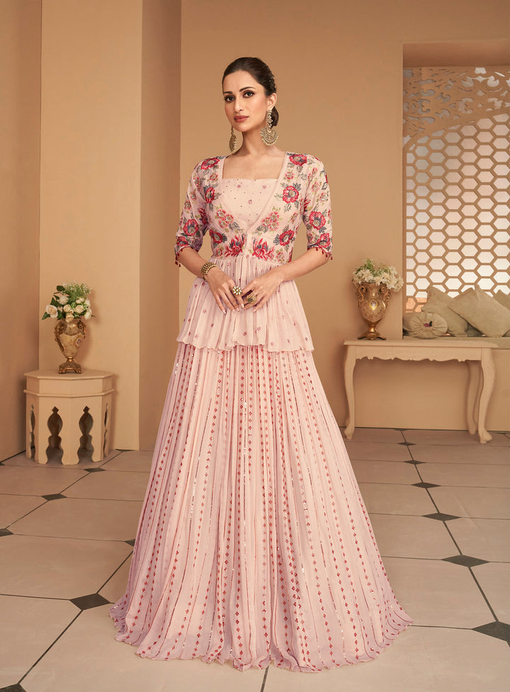 Classic Peach Designer Lehenga Choli