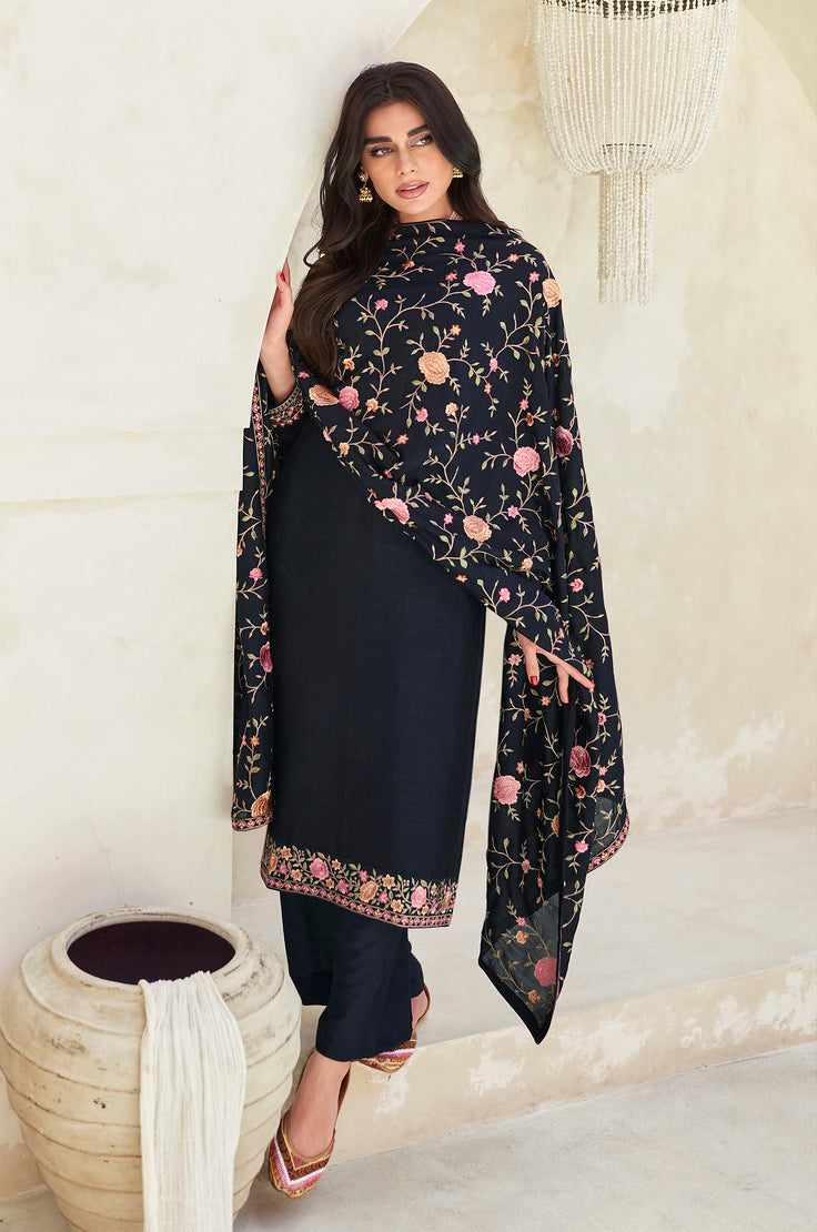 Elegance in Navy Blue Designer Salwar Kameez