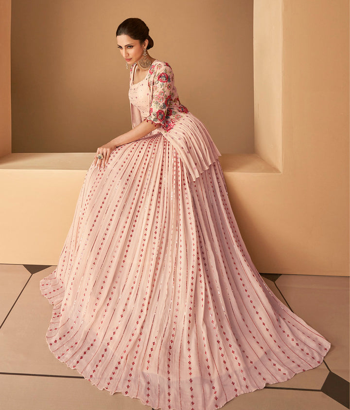 Classic Peach Designer Lehenga Choli