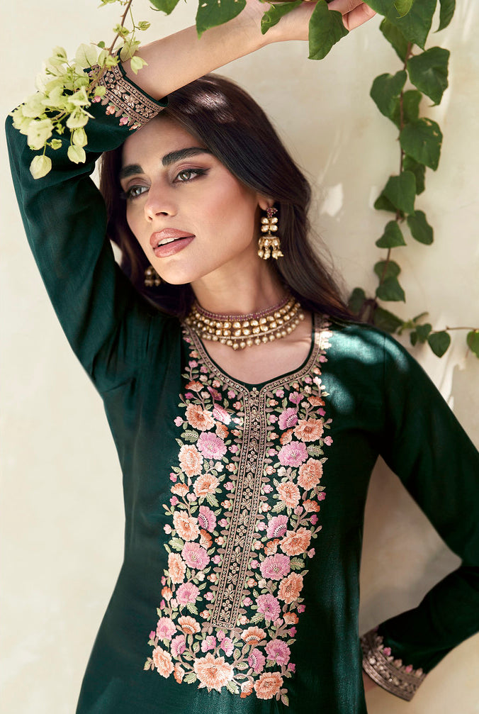 Elegance in Green Designer Salwar Kameez