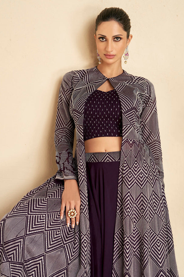 Readymade Indian Lehenga Choli In Wine