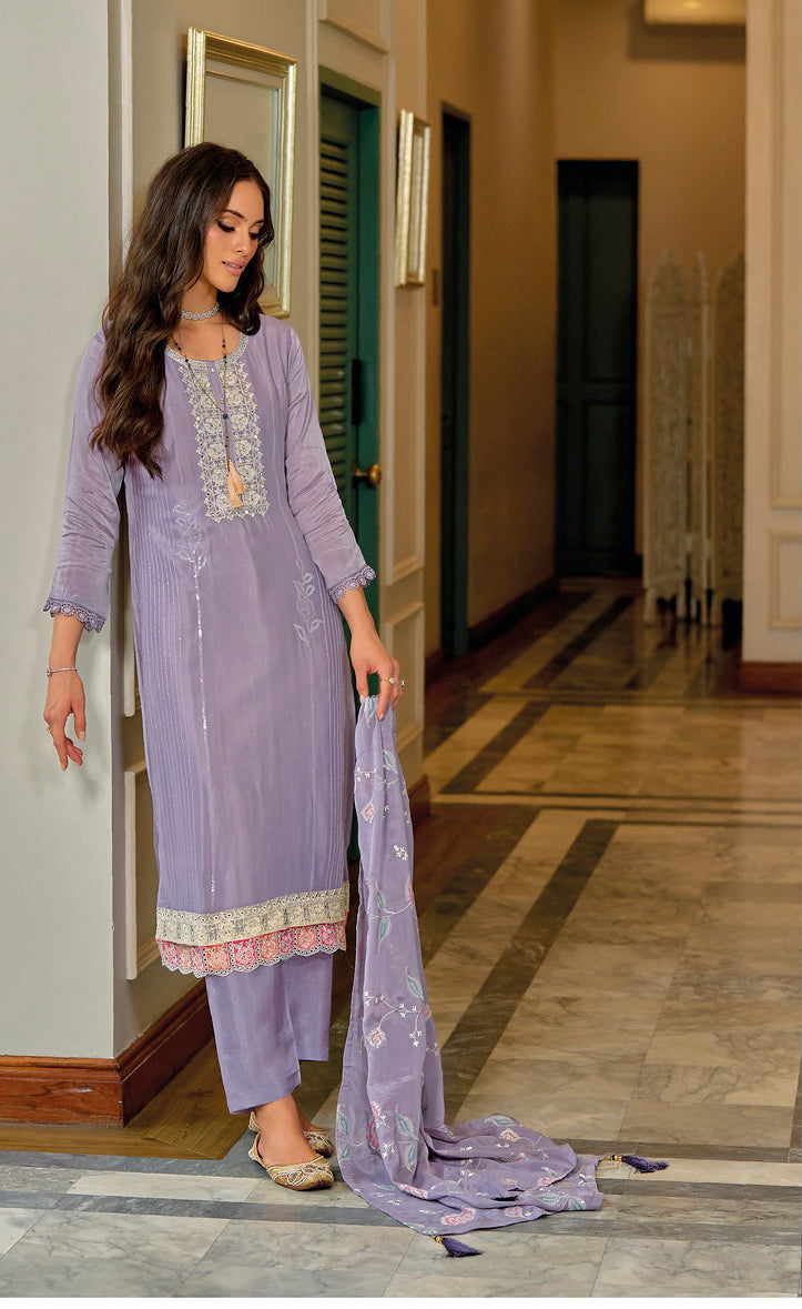 Readymade Designer Indian Salwar Kameez In  Purple