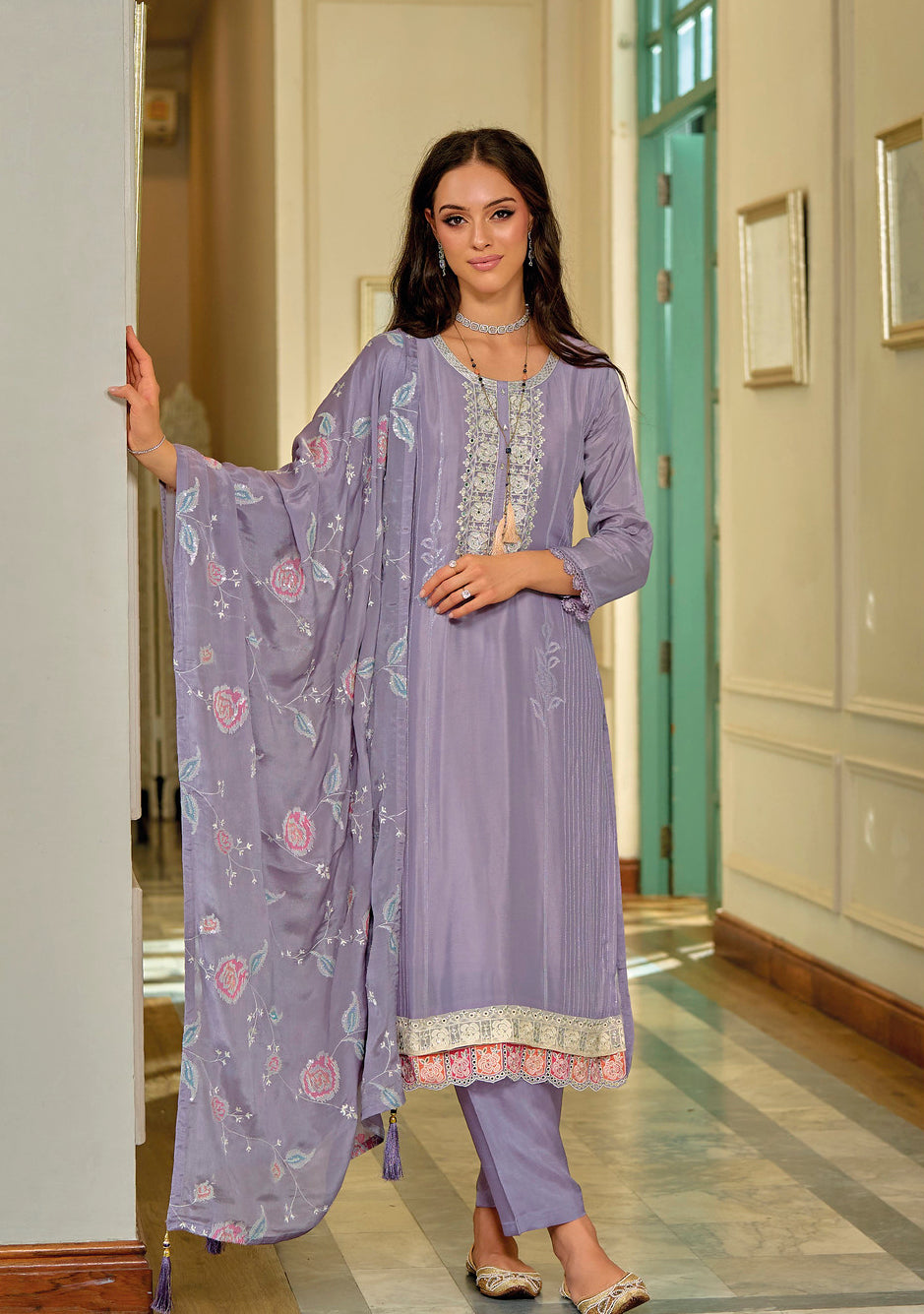 Readymade Designer Indian Salwar Kameez In  Purple