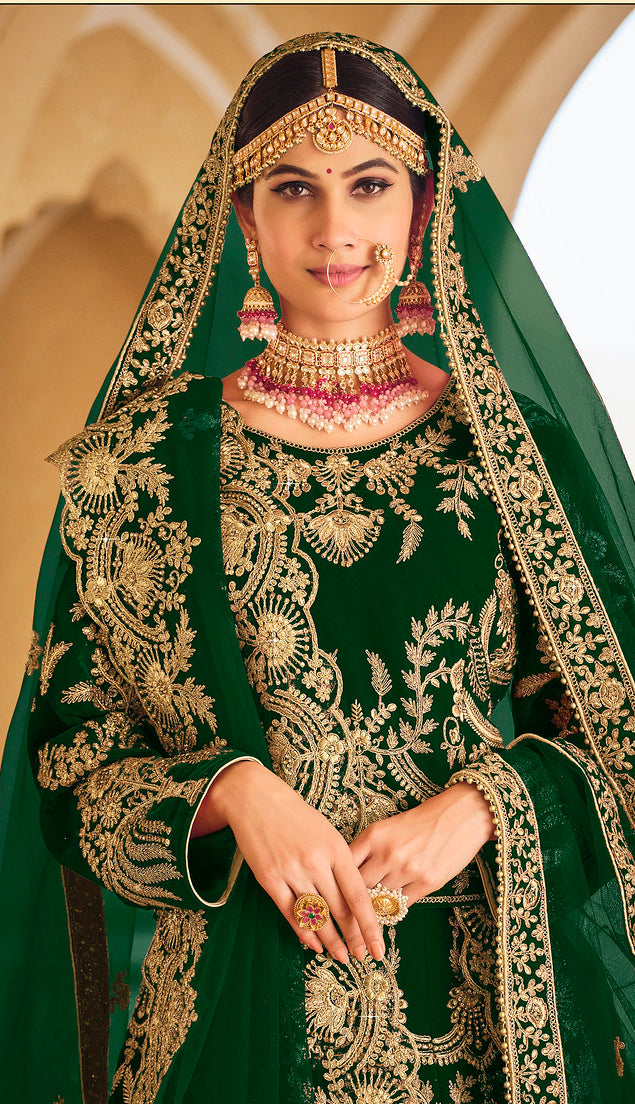 Green Designer Lehenga Choli