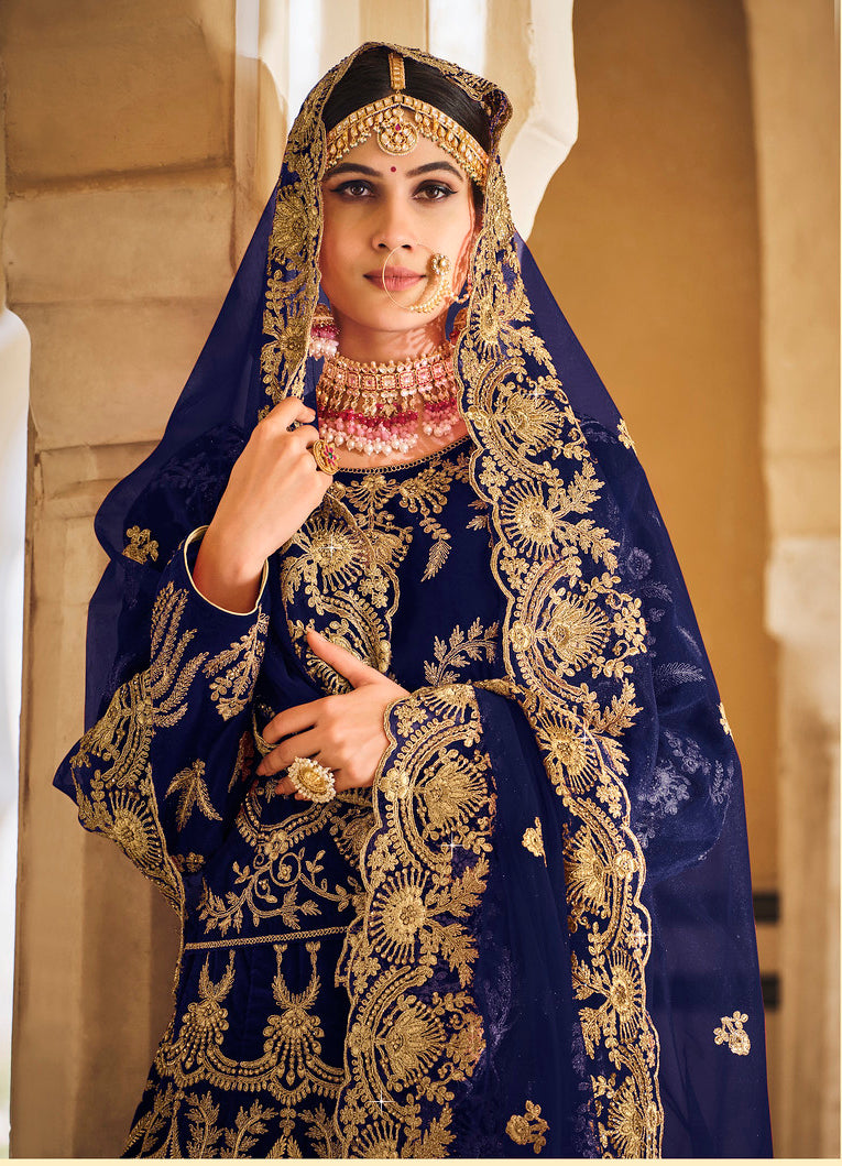 Blue Designer Lehenga Choli