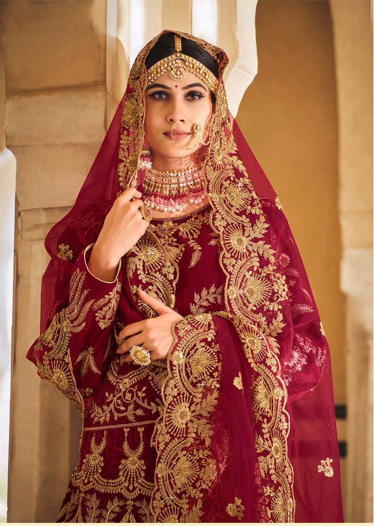 Red Designer Lehenga Choli