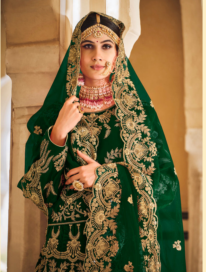 Green Designer Lehenga Choli