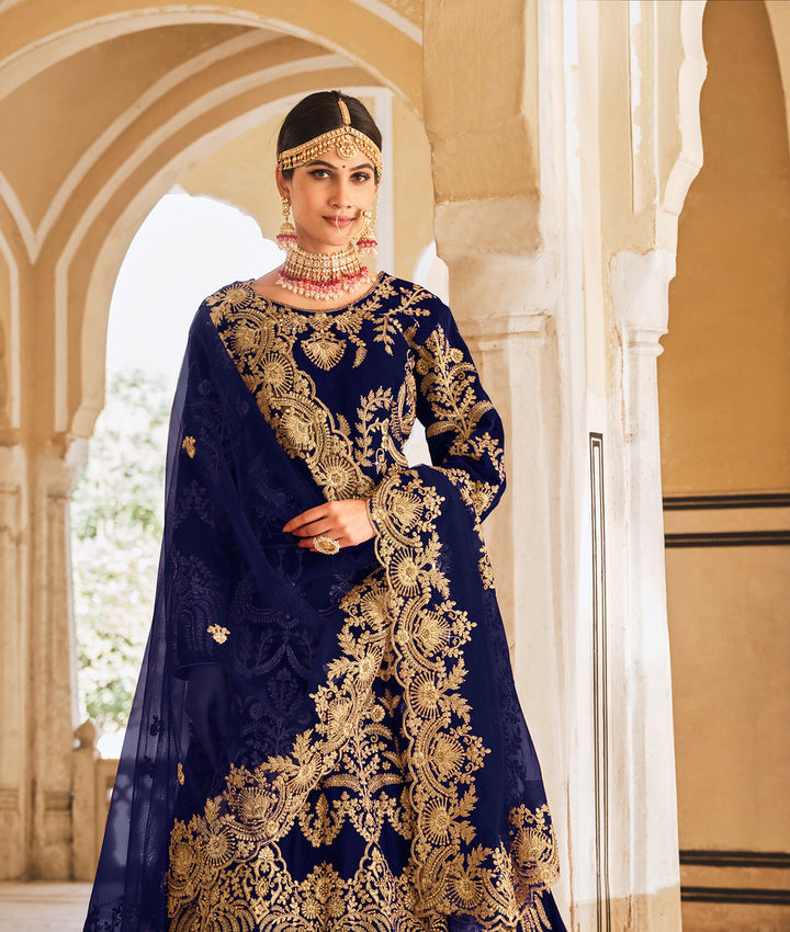 Blue Designer Lehenga Choli