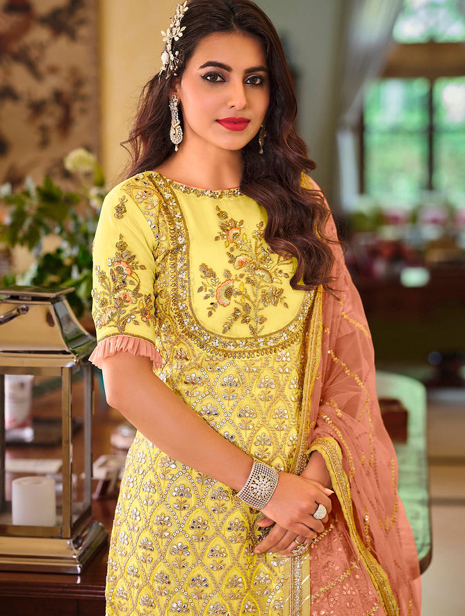 Readymade Designer Salwar Kameez in Radiant Yellow