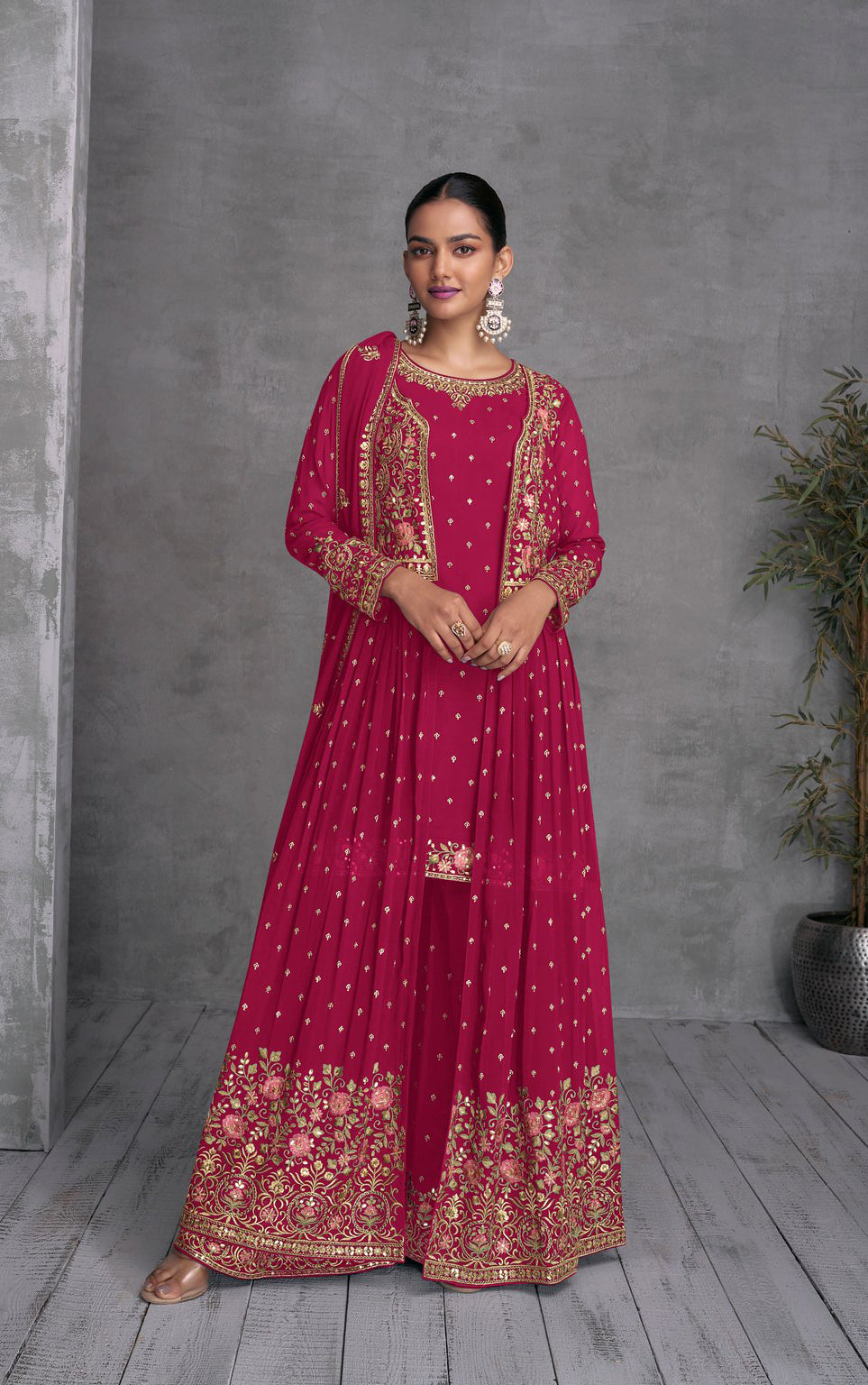 Readymade Elegant Pink Designer Salwar Kameez