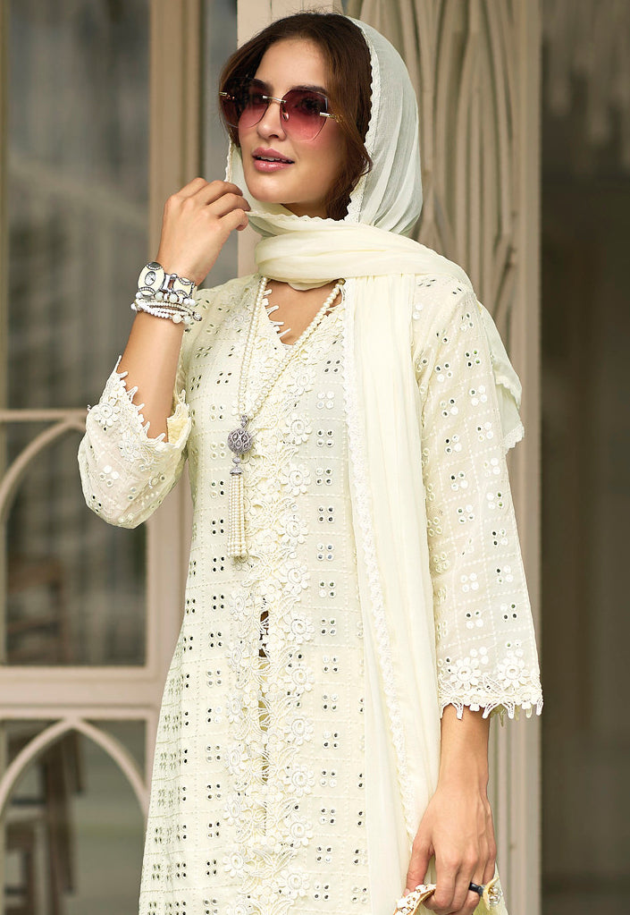 Pure White Sharara Salwar Kameez