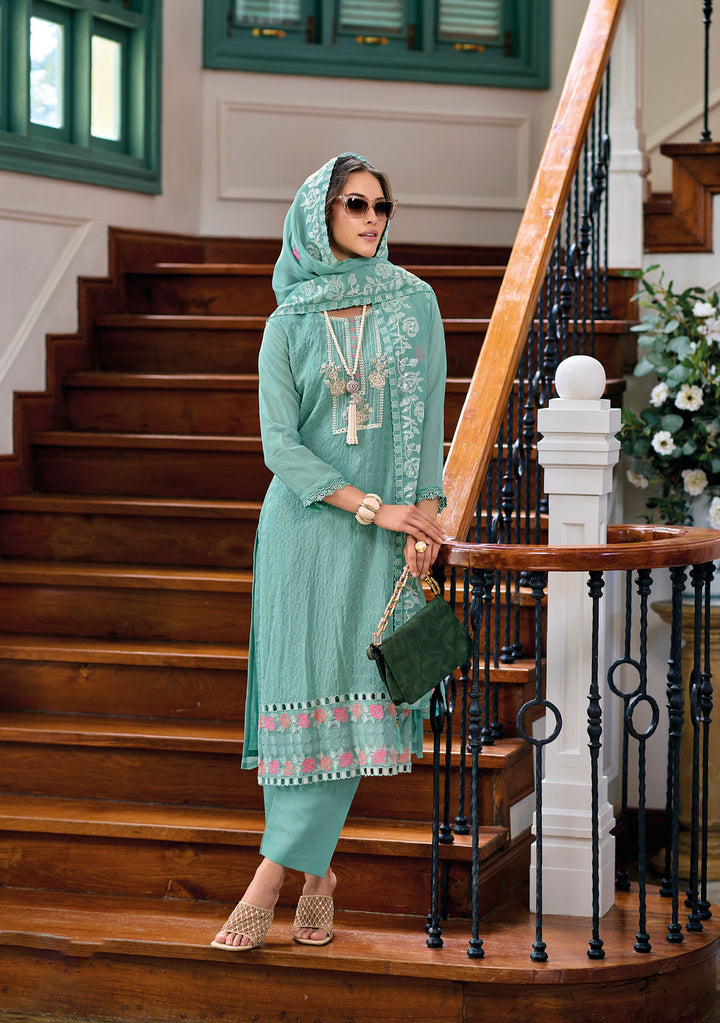 Readymade Enchanting Light Green Salwar Kameez