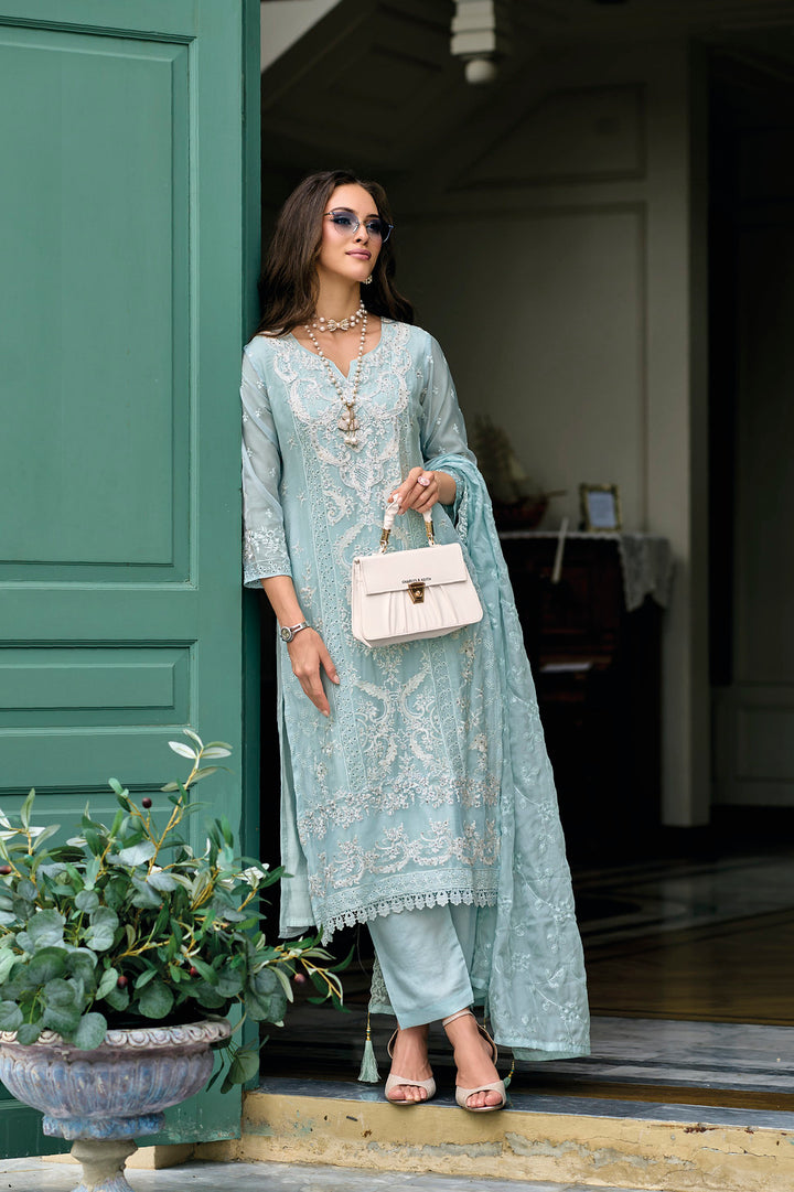 Readymade Serene Sky Blue Salwar Kameez