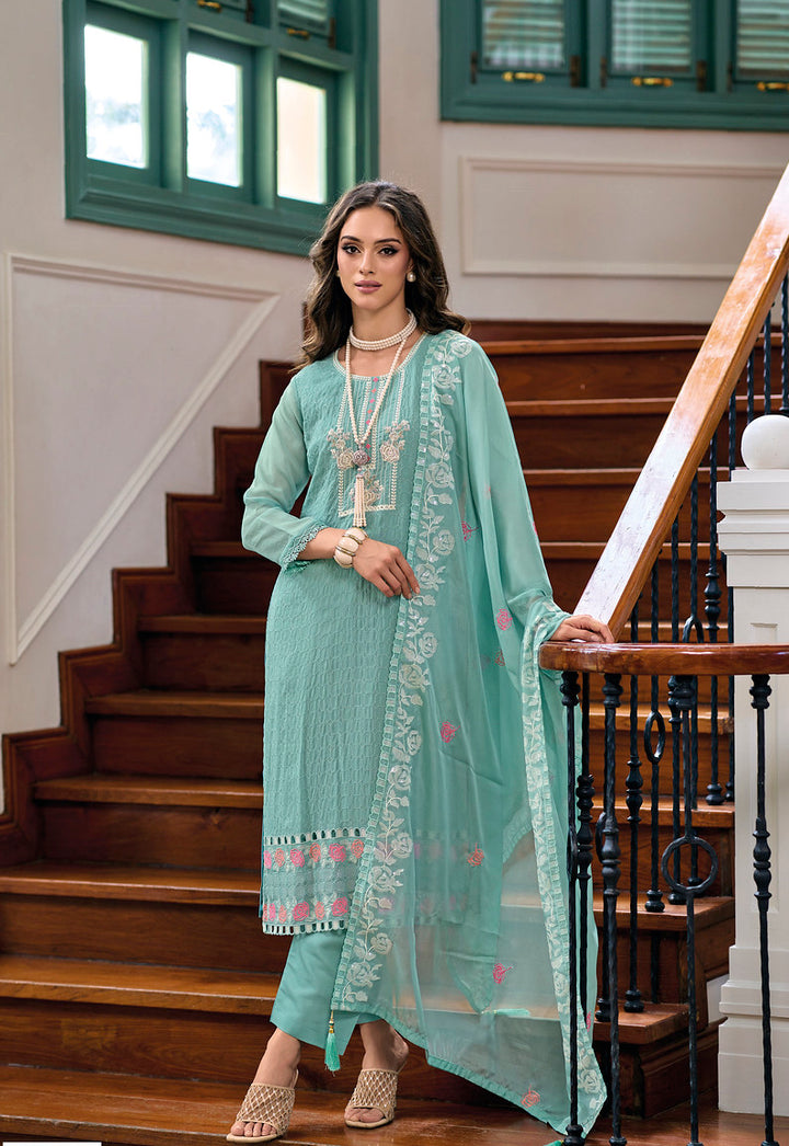 Readymade Enchanting Light Green Salwar Kameez