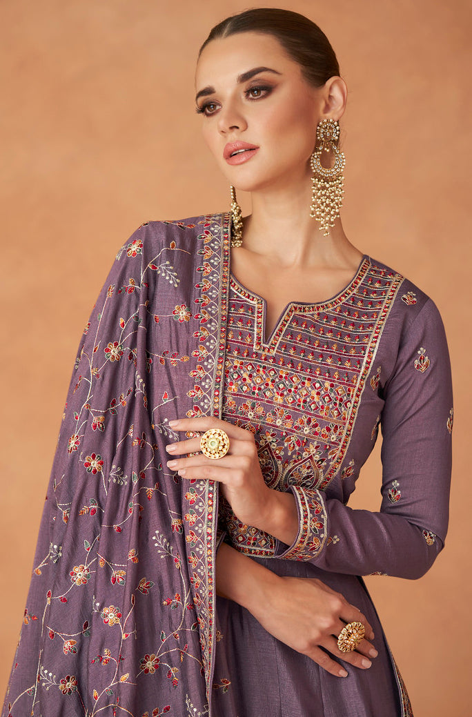 Regal Purple Anarkali