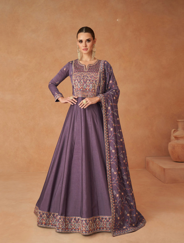 Regal Purple Anarkali