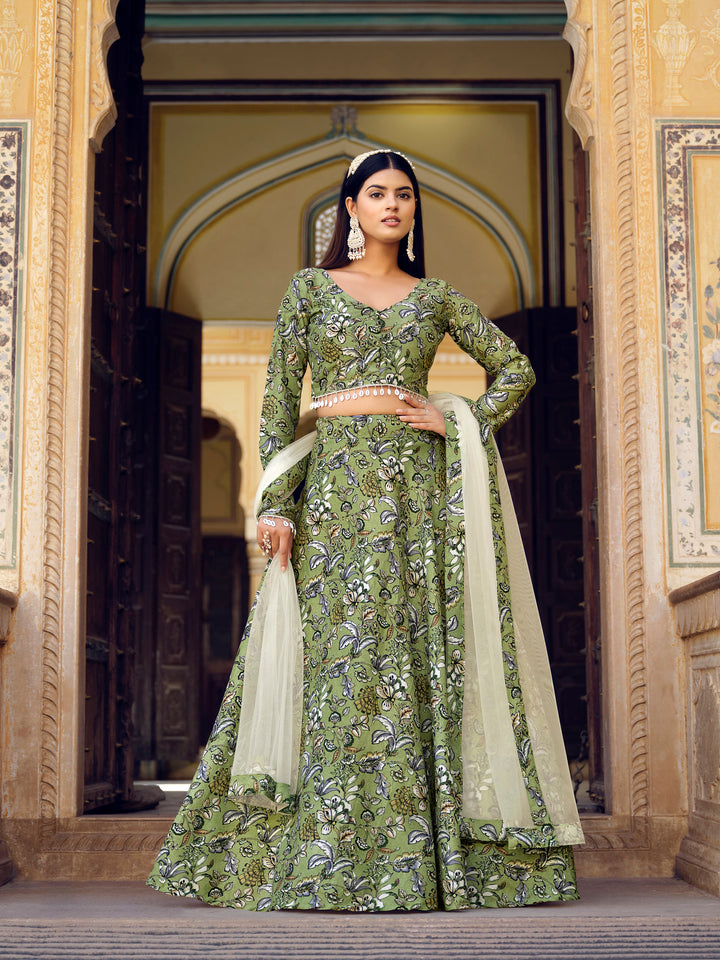 Enchanting Green Lehenga Choli