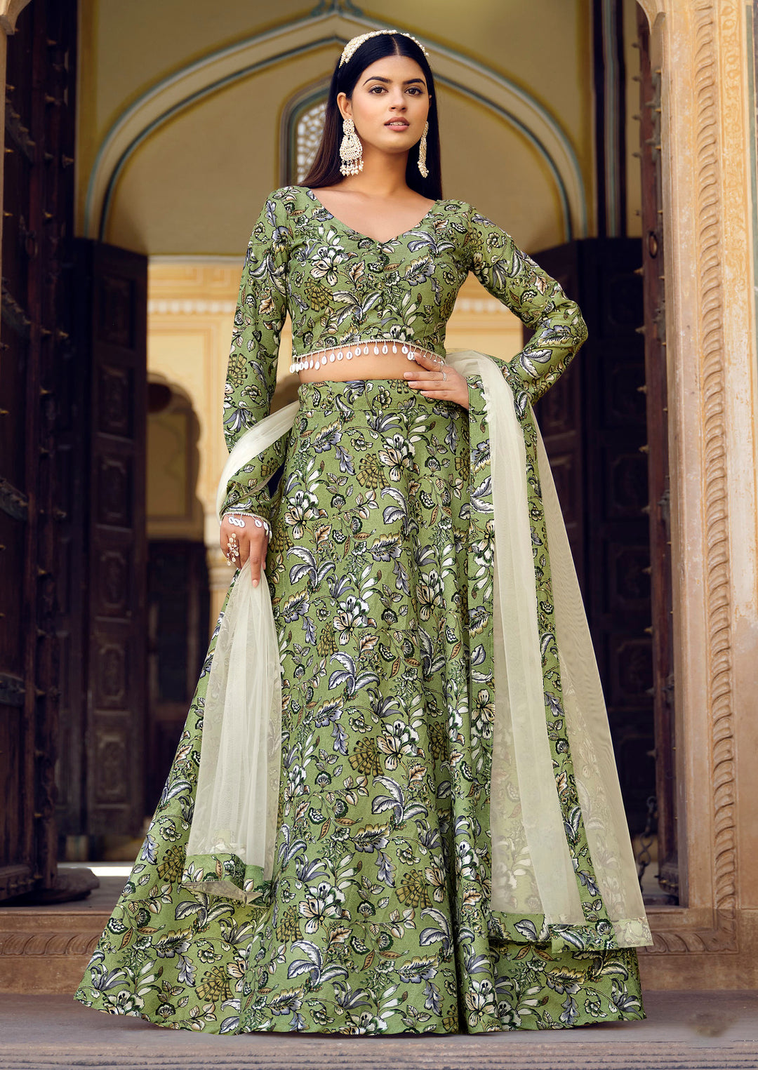 Enchanting Green Lehenga Choli