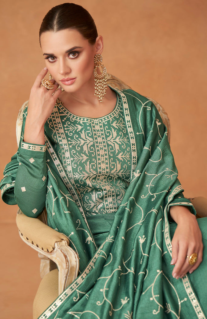 Enchanting Green Anarkali