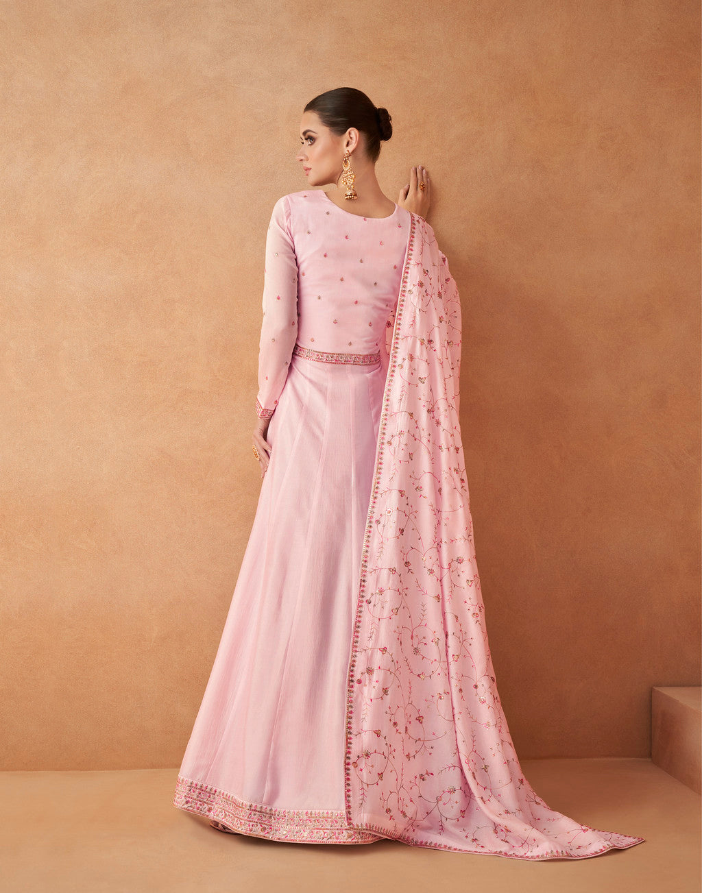 Luxurious Pink Anarkali