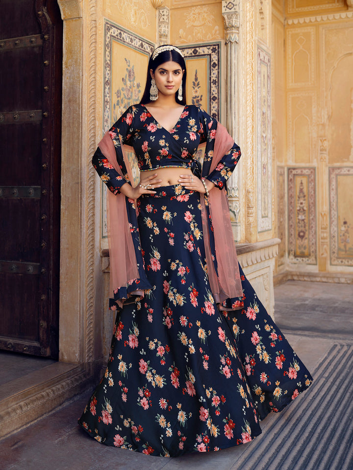 Navy Blue Elegance Designer Lehenga Choli