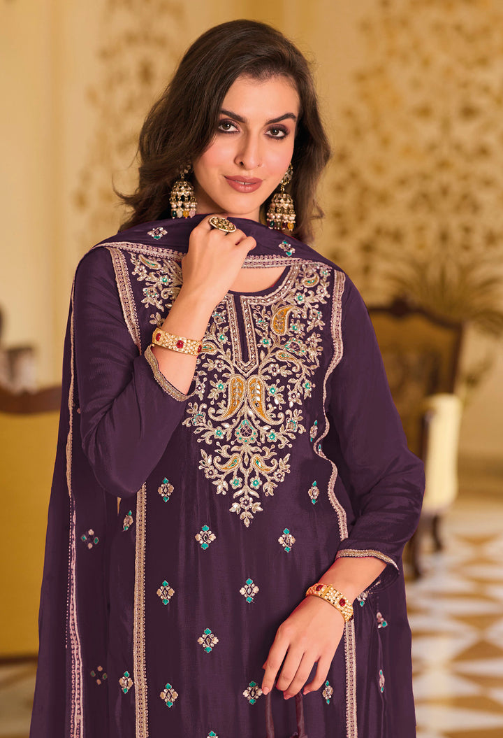 Regal Wine Salwar Kameez