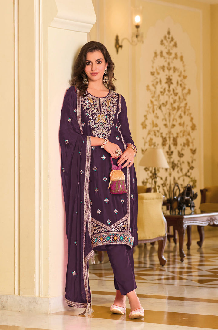 Regal Wine Salwar Kameez