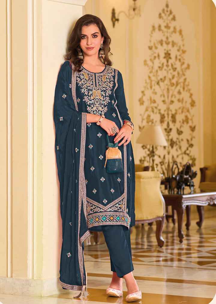 Stunning Blue Salwar Kameez