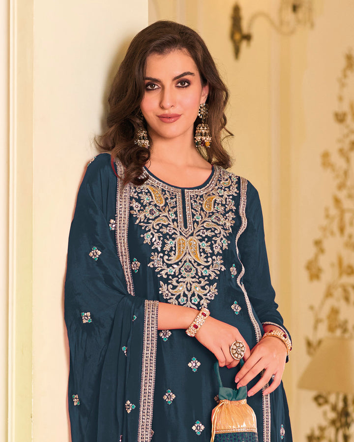 Stunning Blue Salwar Kameez