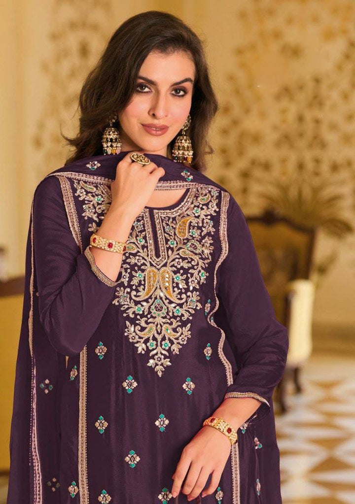 Regal Wine Salwar Kameez