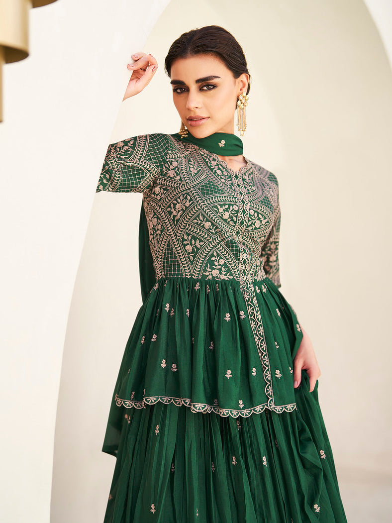 Graceful Green Anarkali